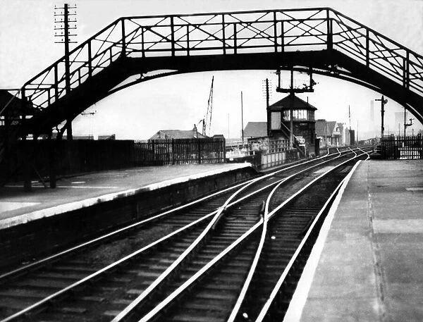 A general view of a deserted Pallion Railway Station, Sunderland on 28th August 1961