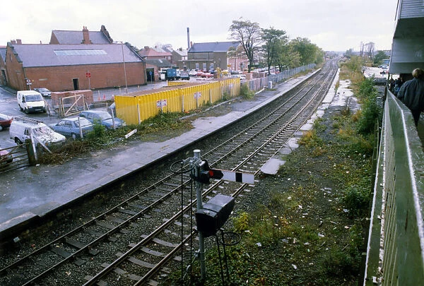 A general view of the disused Ashington Railway Station on 20th October 1992