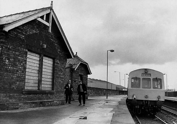 A general view of the now disused Carville Railway Station in Wallsend on 18th April 1973