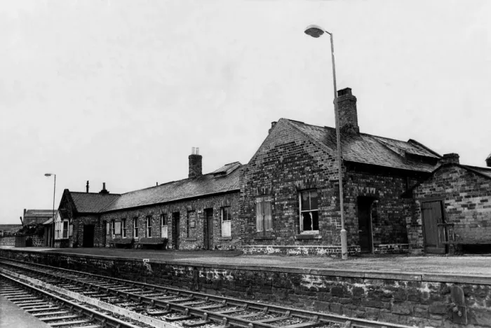 Framed Print : A general view of the disused Walker Station on 18th April 1973