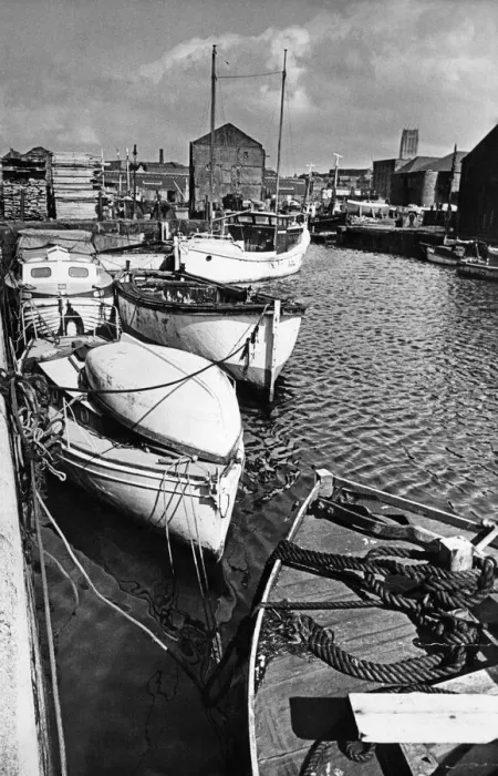 Framed Print : General view of one of the docks in Liverpool during redevelopment. 21st April 1966