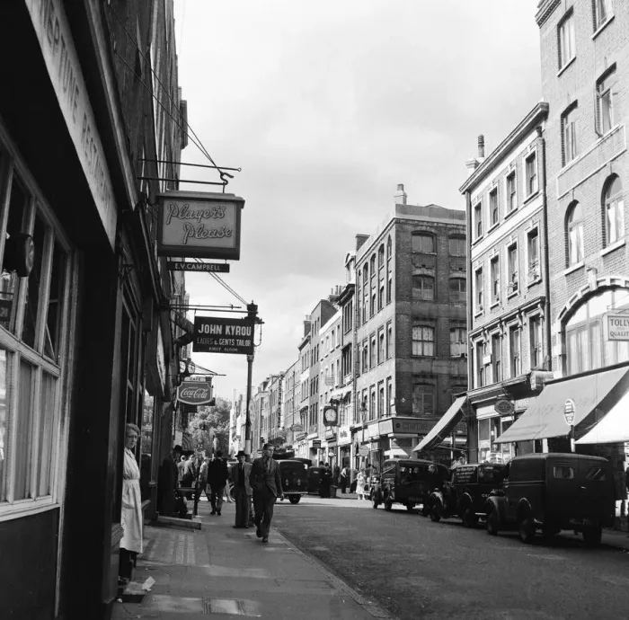 Framed Print : General view of Frith Street, Soho, London, 26th June 1956