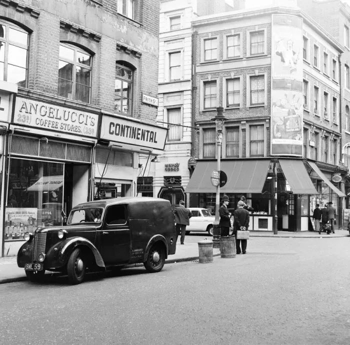Framed Print : General view of Frith Street, Soho, London, 26th June 1956 Framed Print : General view of Frith Street, Soho, London, 26th June 1956