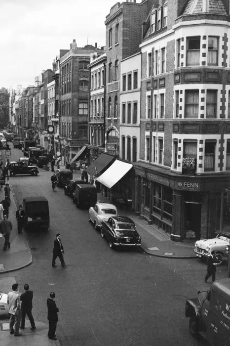 Framed Print : General view of Frith Street, Soho, London, 26th June 1956 Framed Print : General view of Frith Street, Soho, London, 26th June 1956
