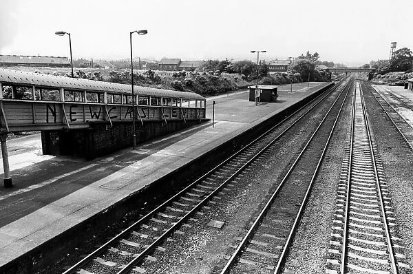 A general view of the graffiti covered Pelaw Railway Station on 30th June 1976