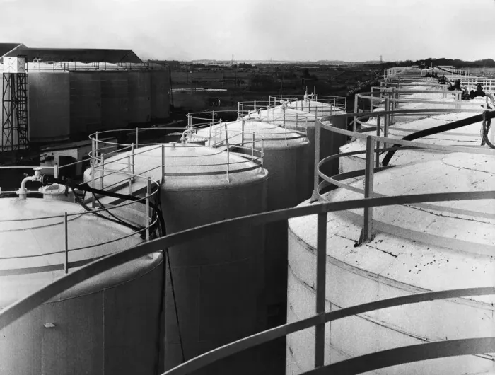 Framed Print : General view of the Lees Road tank farm at Knowsley Industrial park near Kirkby Framed Print : General view of the Lees Road tank farm at Knowsley Industrial park near Kirkby