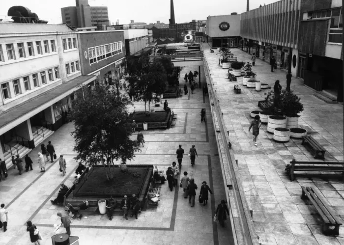 Framed Print : General view of the Merseyway Shopping Centre in Stockport, Greater Manchester