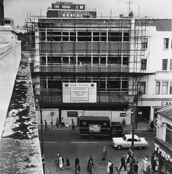General view of new C&A Department Store, currently under construction, Queens Street