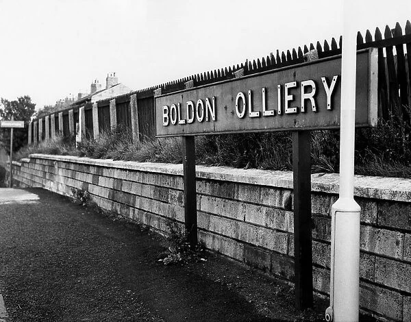 A general view of the platform and sign at Boldon Colliery Railway Station on5th October