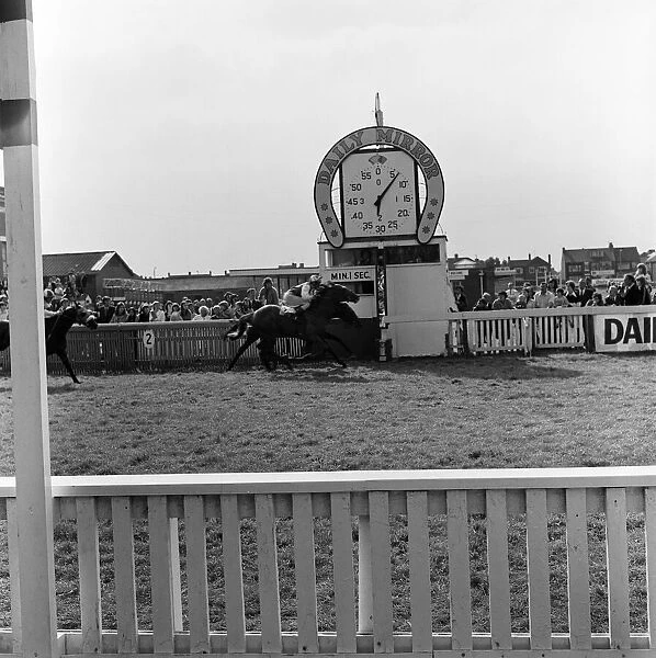 General view of Redcar races. 1973