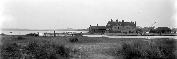 General view showing Mudeford Haven and quay in Dorset, August 1928 Alf 170