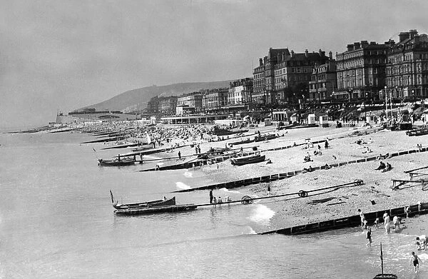 General view showing the sea front and Grand Parade at Eastbourne, East Sussex