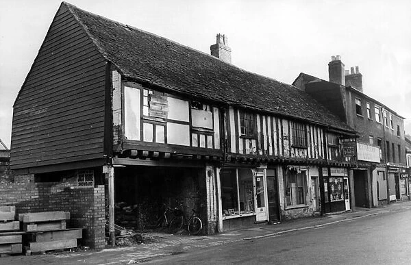 General view of Spon Street, Coventry, West Midlands. Pictured, Nos. 159-162 Spon Street