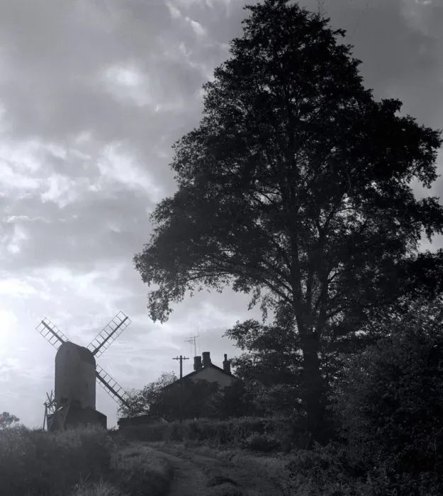 Framed Print : A general view of a typical windmill pictured on a farm in the Hertfordshire countryside Framed Print : A general view of a typical windmill pictured on a farm in the Hertfordshire countryside