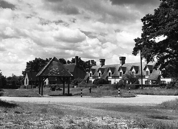 General view of the Village green at Tewin in Hertfordshire. Circa 1950