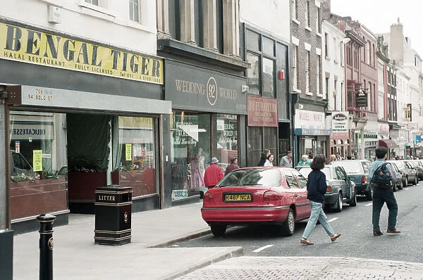 General views of Bold Street, Liverpool. 21st July 1993