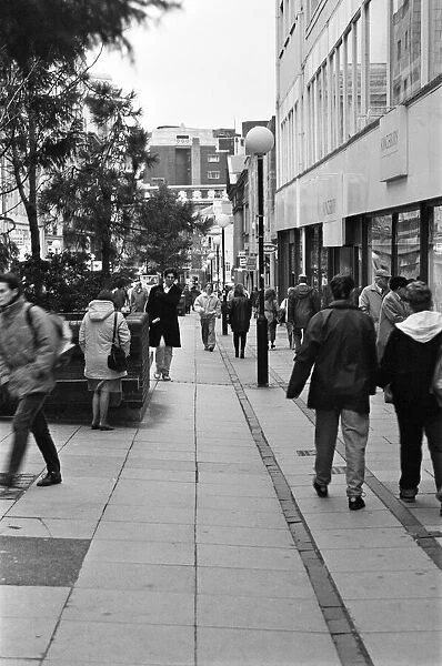 General views of Bold Street, Liverpool. 12th November 1991
