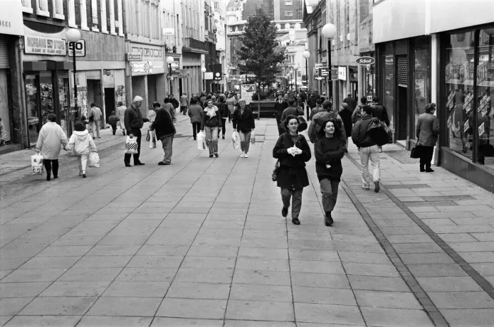 Framed Print : General views of Bold Street, Liverpool. 12th November 1991 Framed Print : General views of Bold Street, Liverpool. 12th November 1991