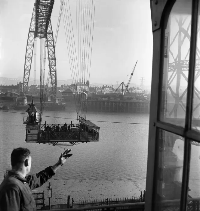 Framed Print : General Views of Newports Transporter Bridge. January 1953 D223-001 Framed Print : General Views of Newports Transporter Bridge. January 1953 D223-001