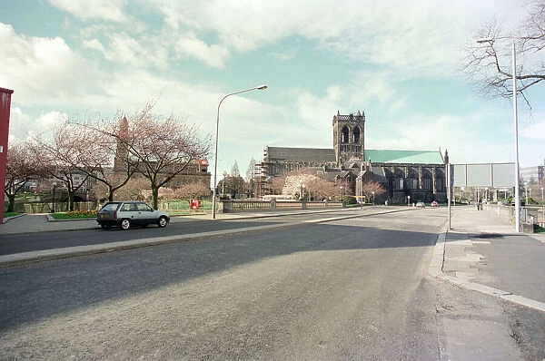 General views of Paisley, Renfrewshire. 19th April 1995