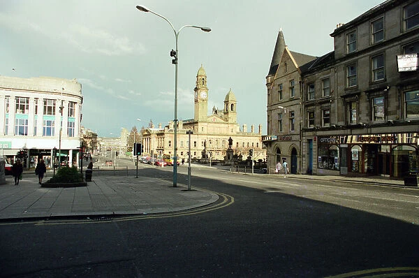 General views of Paisley, Renfrewshire. 19th April 1995