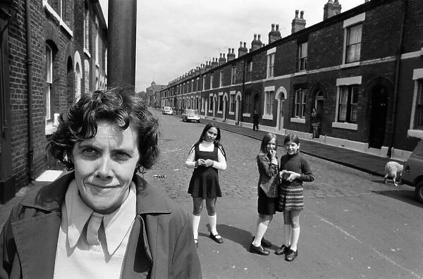 General views of people in Salford, Manchester, 16th July 1974
