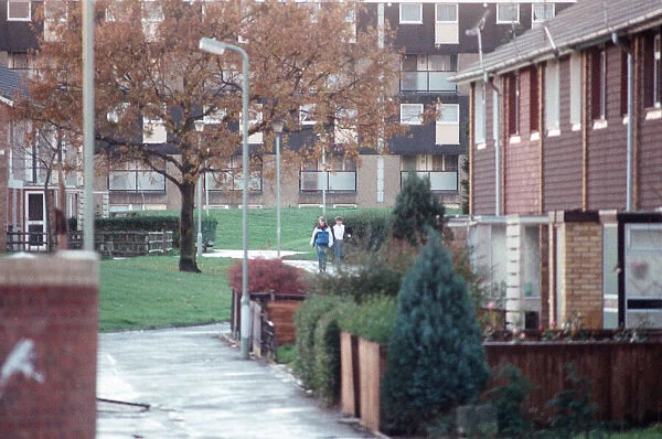 General views of Stanhope Estate, Ashford, Kent. 20th November 1988