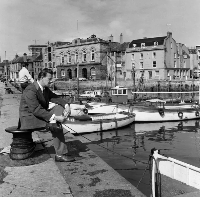 Framed Print : General views of Sutton Harbour, Plymouth, Devon. 13th April 1961 Framed Print : General views of Sutton Harbour, Plymouth, Devon. 13th April 1961