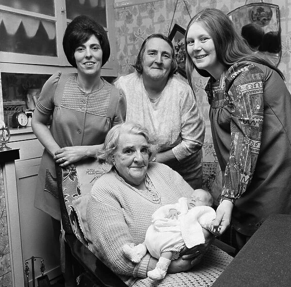 Five generations of a family in South Bank. 1972