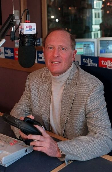 Geoff Boycott January 99 In Talk Radio studio at his new job as chief cricket
