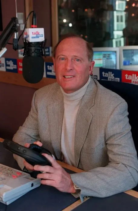 Framed Print : Geoff Boycott January 99 In Talk Radio studio at his new job as chief cricket Framed Print : Geoff Boycott January 99 In Talk Radio studio at his new job as chief cricket