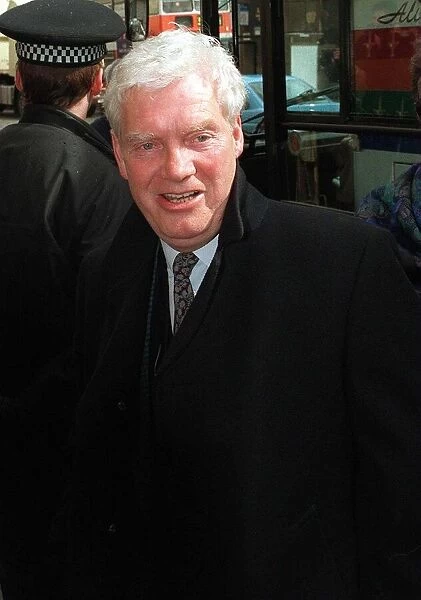 Geoff Hinsliffe actor at the memorial service of Coronation Street actor Bryan Mosley at