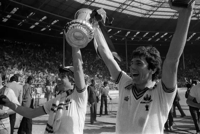 Framed Print : Geoff Pike and Ray Stewart of West Ham celebrate their win over Arsenal in the 1980 Cup Framed Print : Geoff Pike and Ray Stewart of West Ham celebrate their win over Arsenal in the 1980 Cup