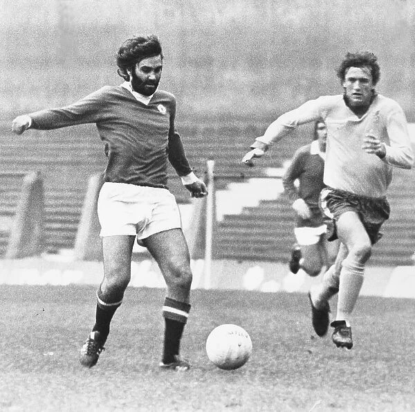 George Best in action for Manchester United October 1973