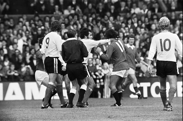 George Best action Manchester United v Fulham. 8th August 1971
