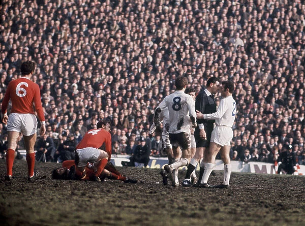 George Best action, Manchester United v Leeds United, FA Cup Semi 14th March 1970