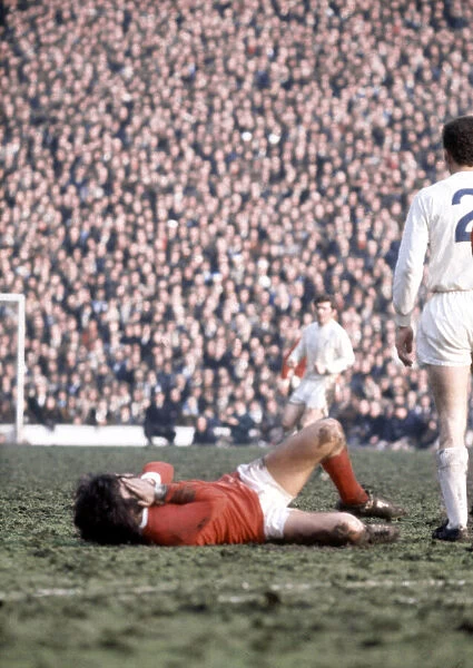 George Best action Manchester United v Leeds United, FA Cup Semi 14th March 1970