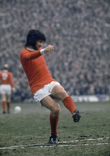 George Best action v Leeds United, FA Cup Semi Final. 14th March 1970