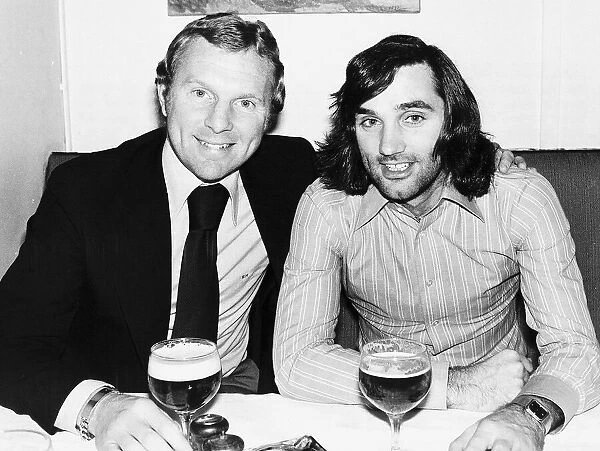 George Best with Bobby Moore February 1977