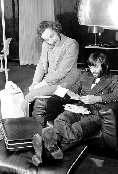 George Best and his business partner at his luxury home in Blossom Lane, Bramhall