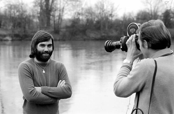 George Best. Footballer George Best at the Bray home of Michael Parkinson