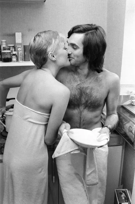 Framed Print : George Best and his girlfriend Angela Macdonald - James pictured at the London home Framed Print : George Best and his girlfriend Angela Macdonald - James pictured at the London home