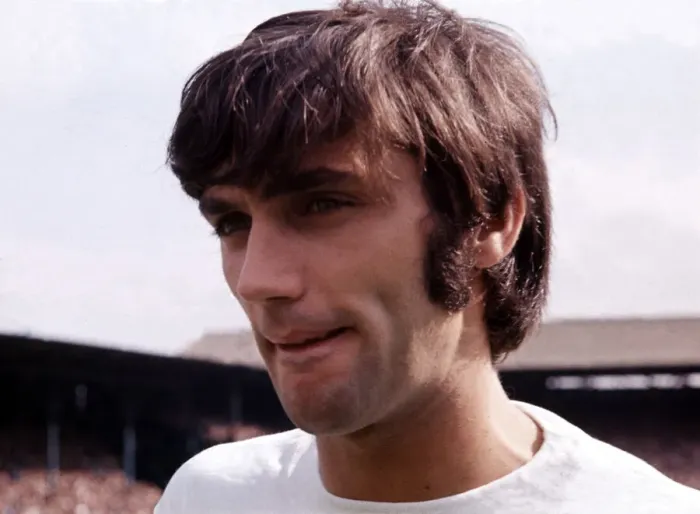 Framed Print : George Best Manchester United football player, pictured ahead of league match against Framed Print : George Best Manchester United football player, pictured ahead of league match against
