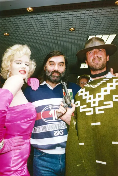 Framed Print : George Best at the opening of HMV Videozone in Northumberland Street, Newcastle