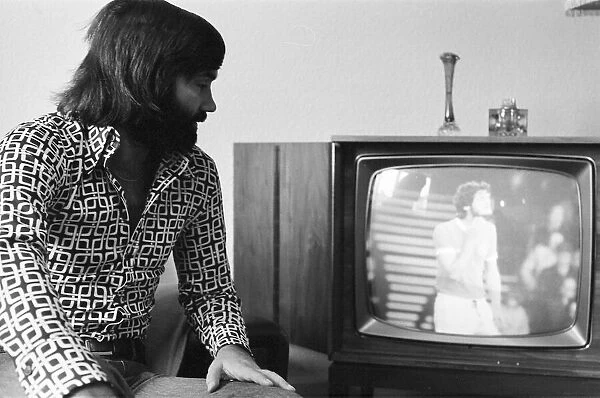 George Best seen here at his Manchester home after rumours that Stoke manager Tony