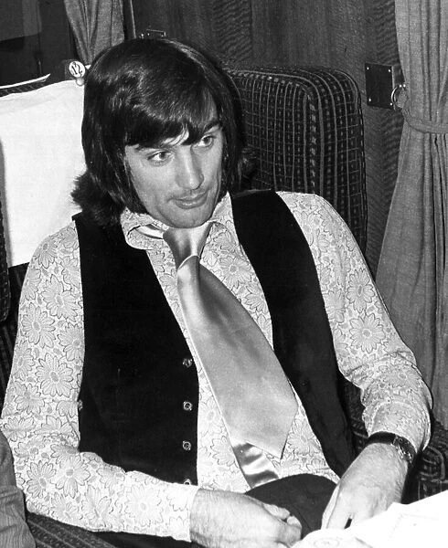 George Best seenn here on a train taking him back to Manchester following a disciplinary