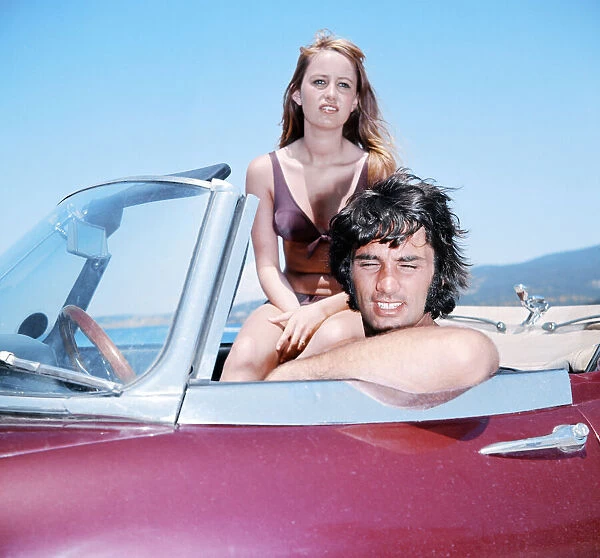 George Best and Susan George on holiday in Palma Nova, Majorca. Circa June 1969