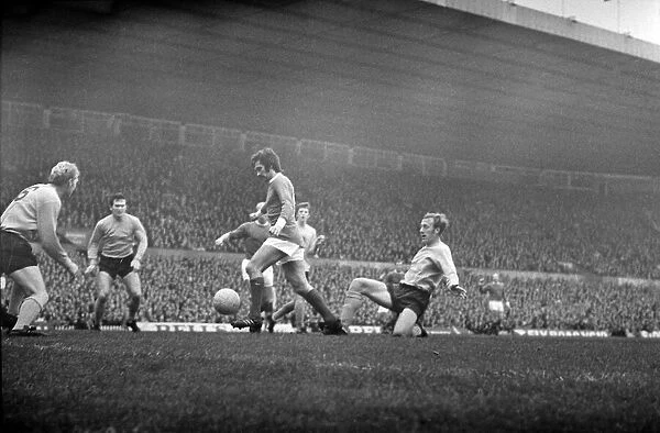 George Best weaves through the Southampton defence before hammering in Machester
