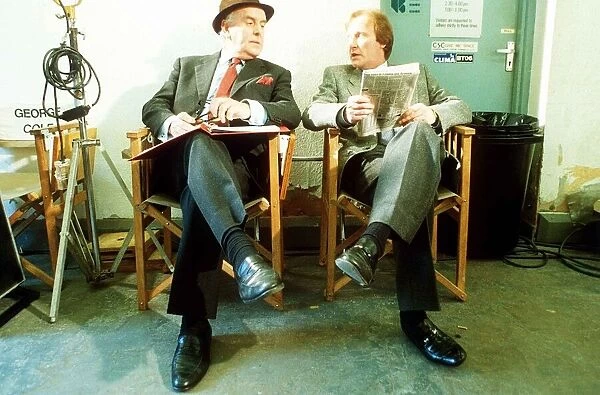 George Cole Actor With Fellow Actor Dennis Waterman In A Scene From The TV Programme