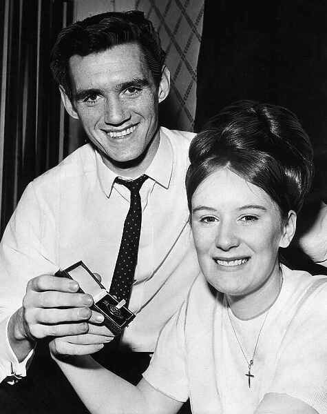 George Connelly Celtic football player with wife 1969